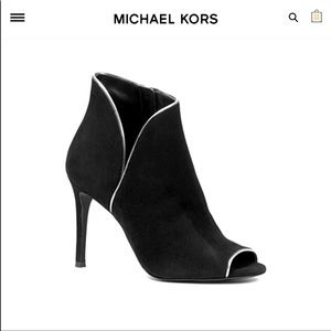 Michael Kors women’s suede open toe booties